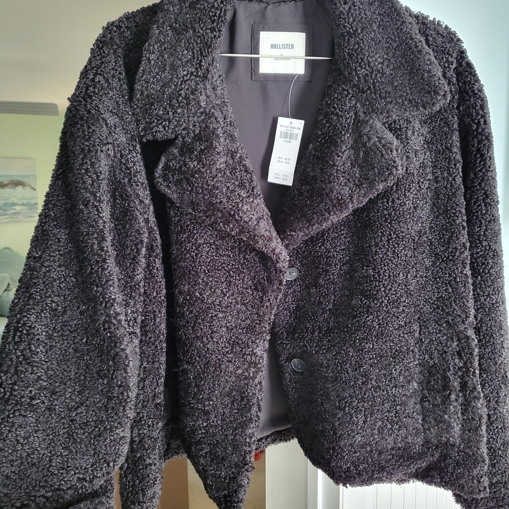 Hollister Women's Black Pea Coat